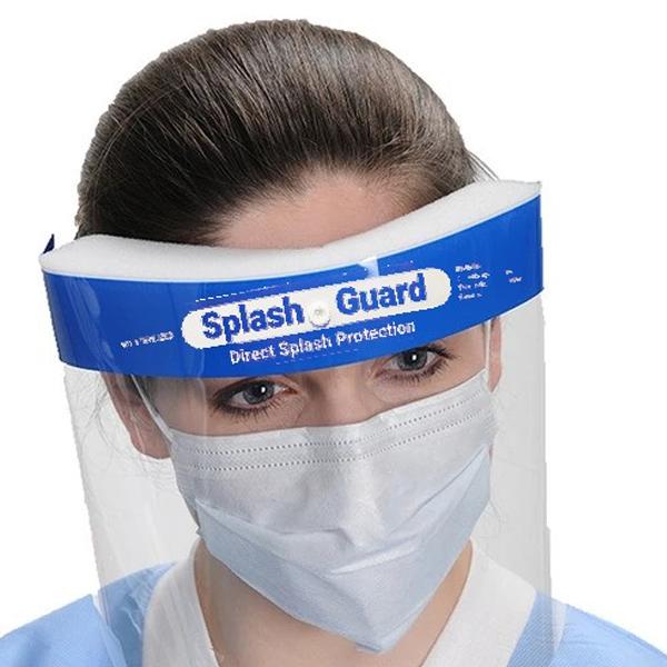 מארז 10 יח' מסכת הגנה משקף רב פעמית להגנה SPLASH GUARD